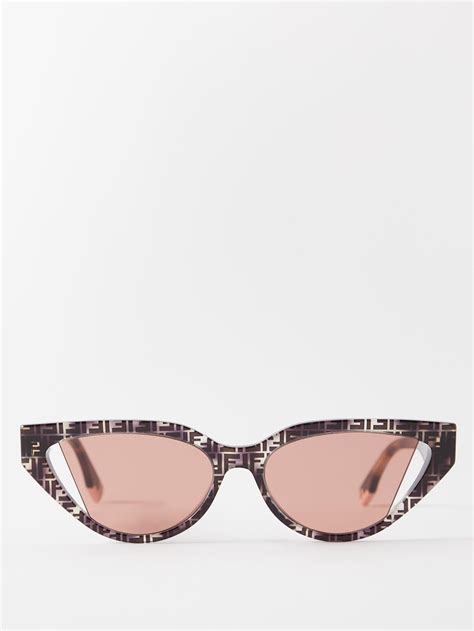 fendi gold cat eye glasses|Fendi cat eye sunglasses pink.